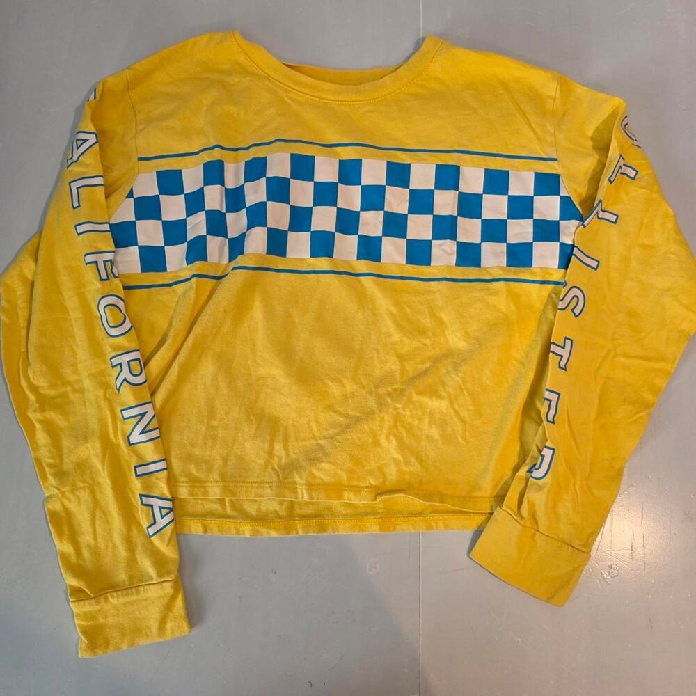 Hollister california‎ yellow checkerboard crop